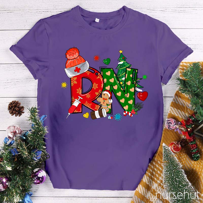 Personalized Christmas Element Nurse T-Shirt