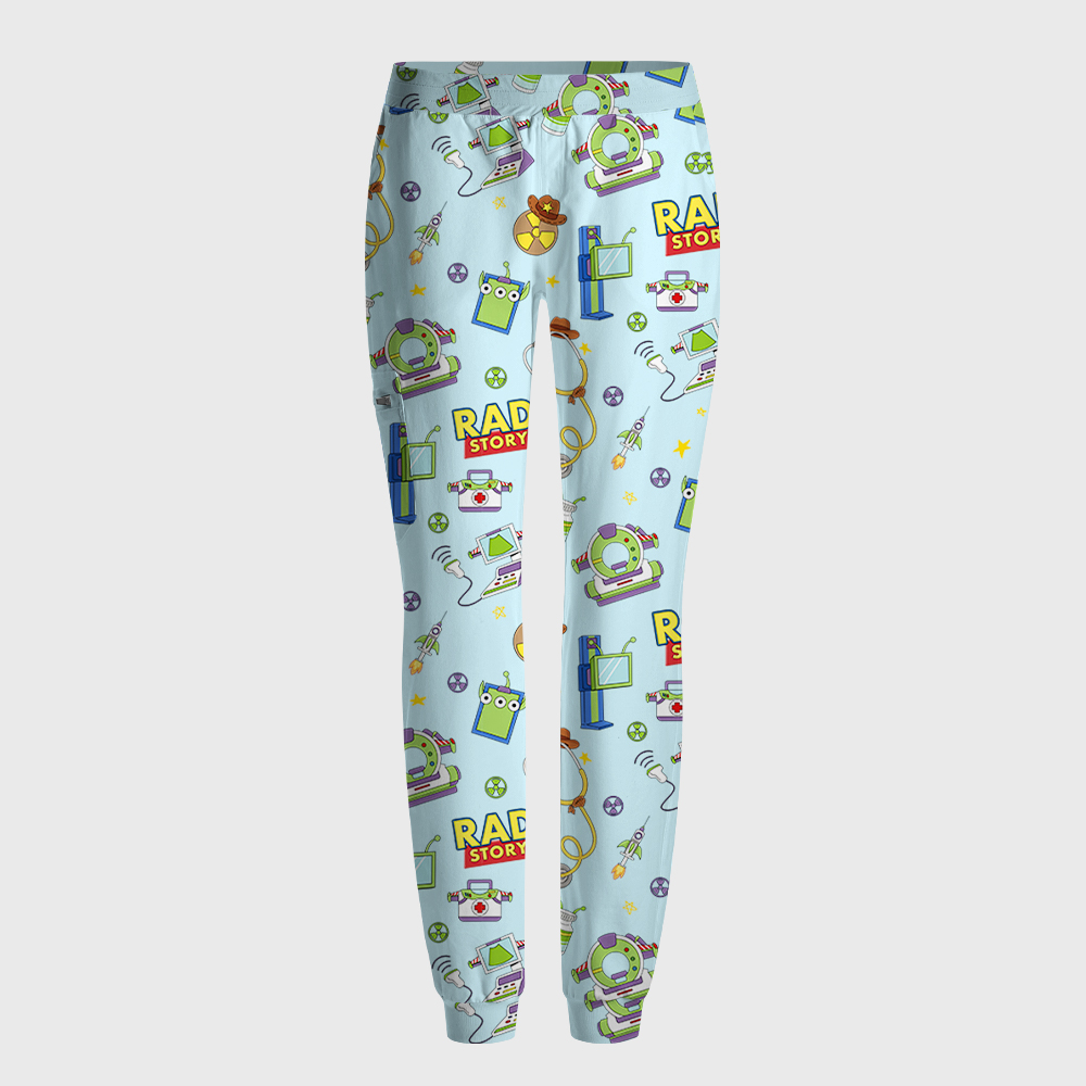 Rad Story Cute Icon Antimicrobial Scrubs Sets