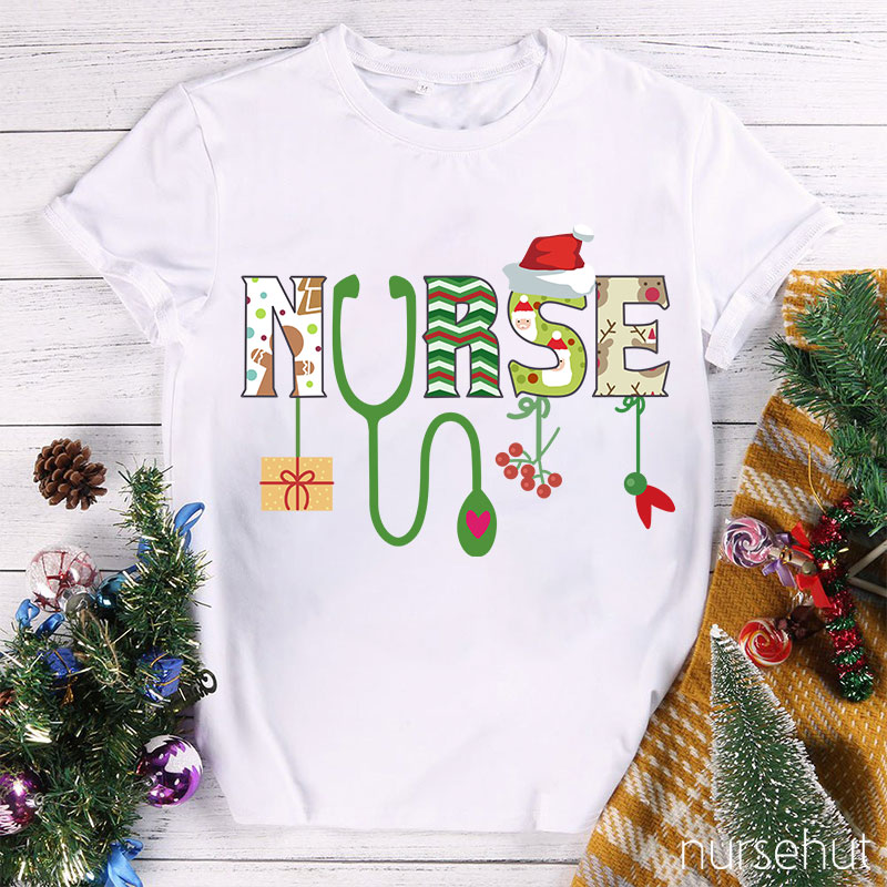 Nurse Christmas Winter Vibes Nurse T-Shirt