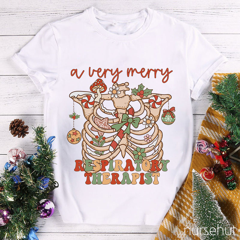 A Very Merry Respiratory Therapist Nurse T-Shirt