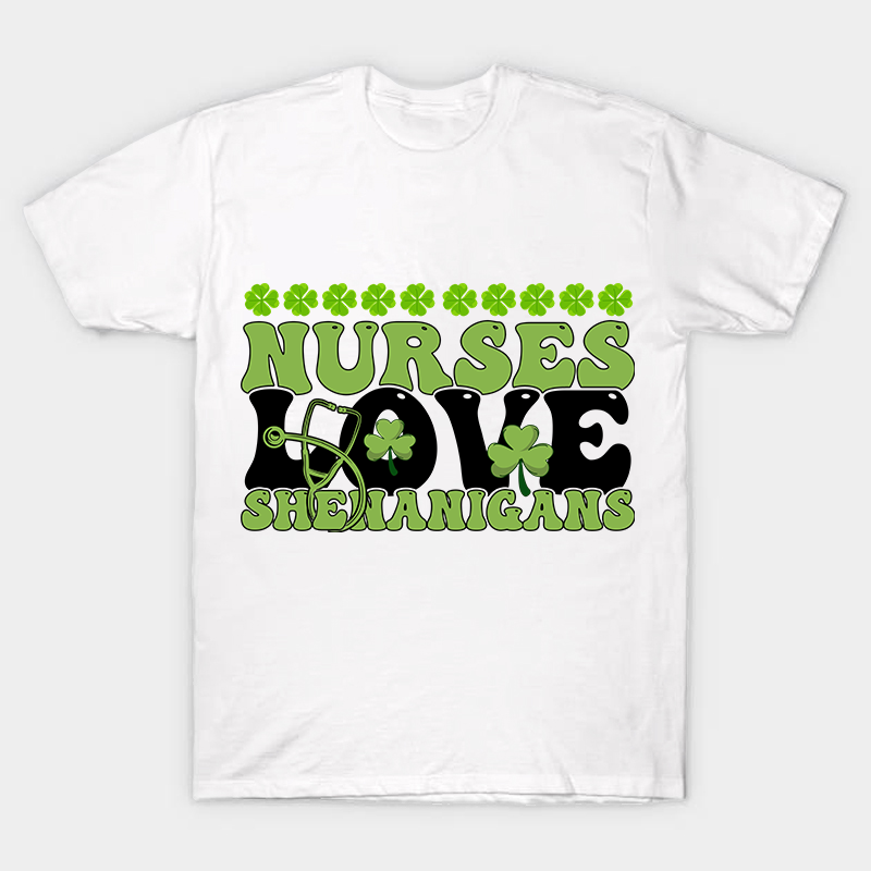 Nurse Love Shenanigans Nurse T-Shirt