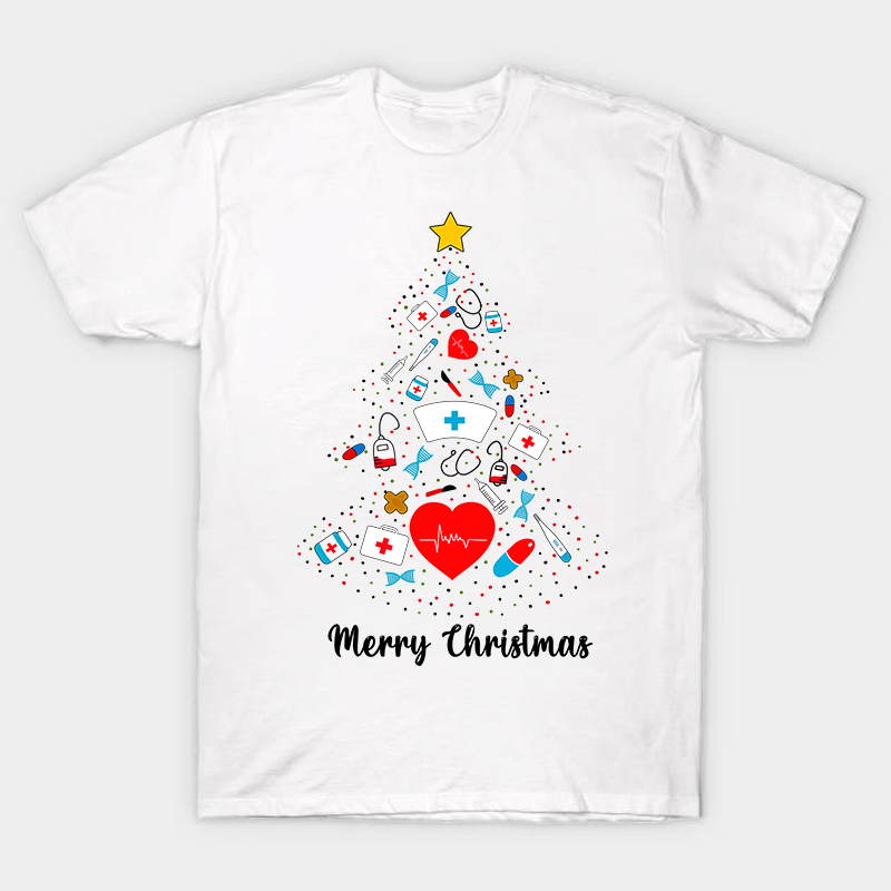 This Is The Nurse's Christmas Tree Nurse T-Shirt