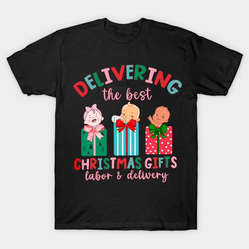 Delivering The Best Christmas Gifts Nurse T-Shirt