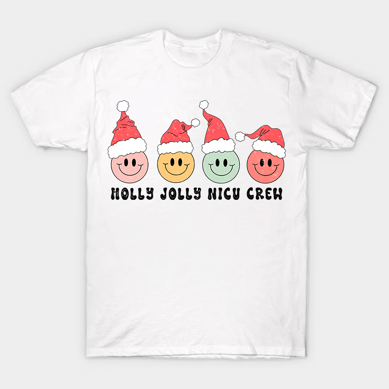 Holly Jolly Nicu Crew Nurse T-Shirt
