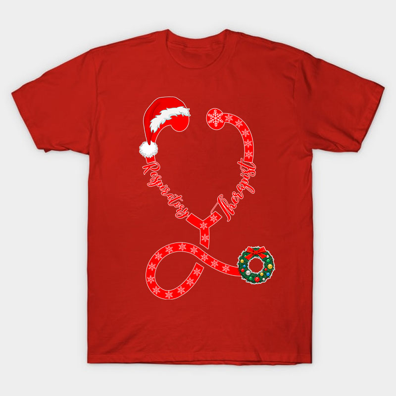 Personalized Christmas Stethoscope Nurse T-Shirt