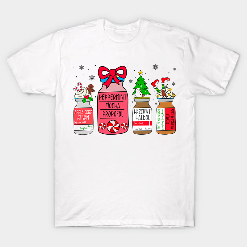 Peppermint Mocha Propofol Christmas Nurse T-Shirt