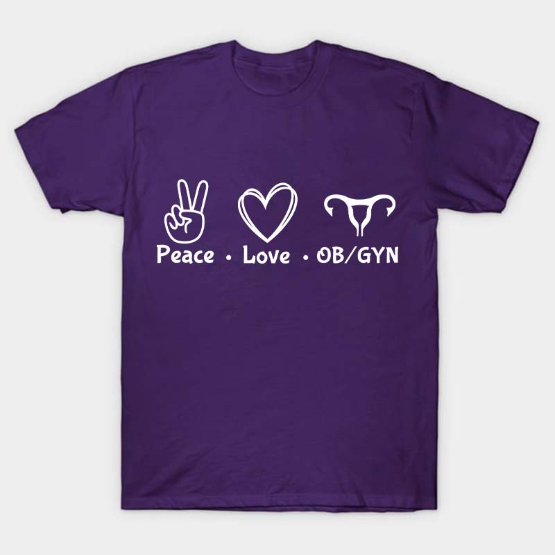 Peach Love OBGYN Nurse T-Shirt