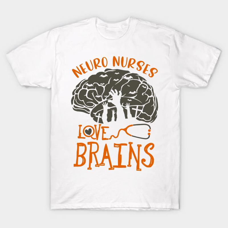 Neuro Nurses Love Brains Nurse T-Shirt