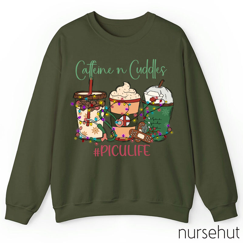 Personalized Caffeine Cuddles Nurse Sweatshirt