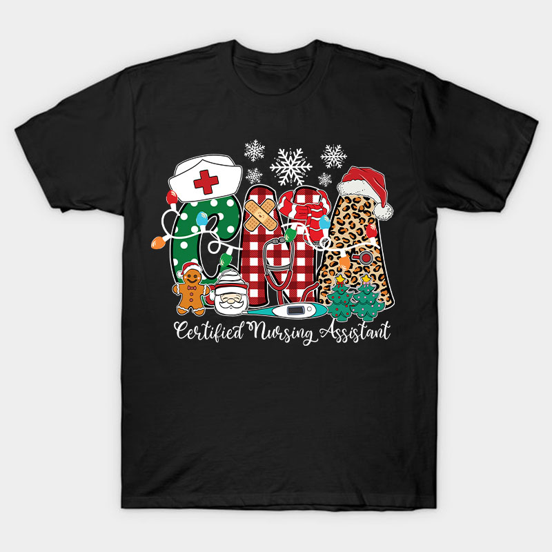 Personalized Christmas Style Nurse T-Shirt
