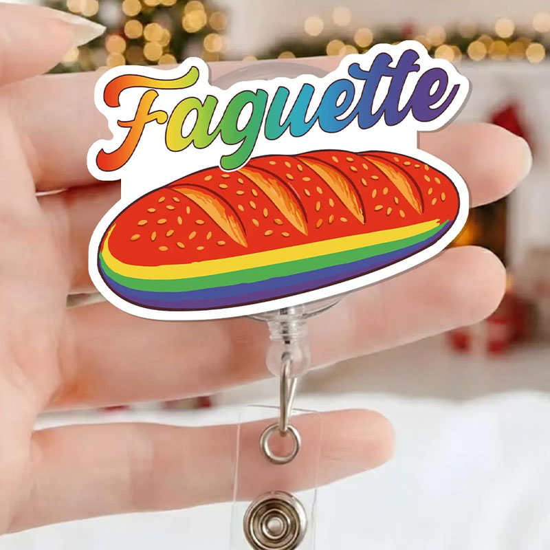 Rainbow Faguette Badge Reel