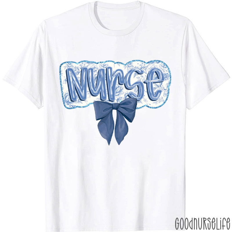 Nurse Chinoiserie Coquette Sublimation Nurse T-Shirt