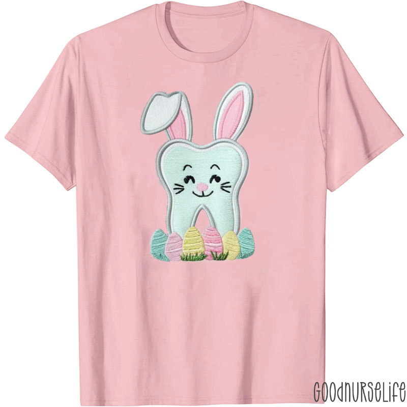 Embroidered Easter Bunny Tooth T-shirt