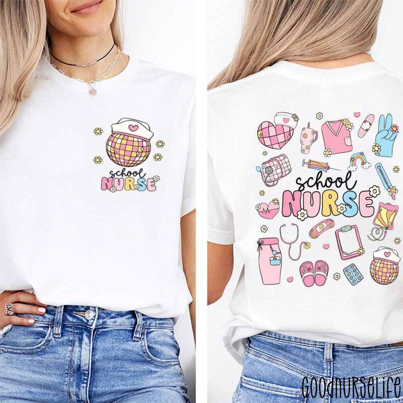 Back To School Nurse Two Sided T-Shirt