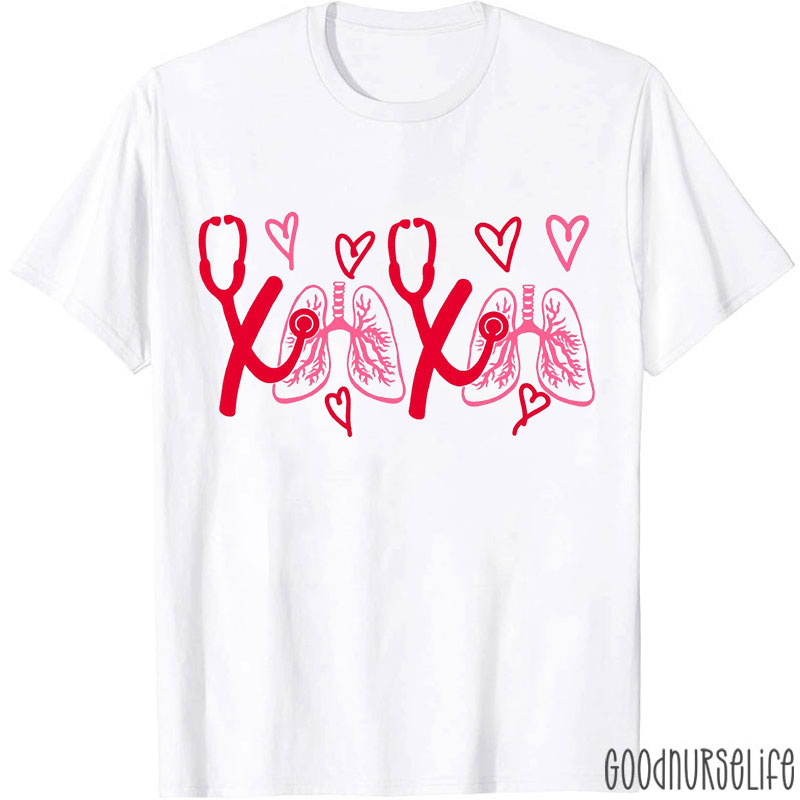 Valentine Respiratory Therapy XOXO Nurse T-Shirt