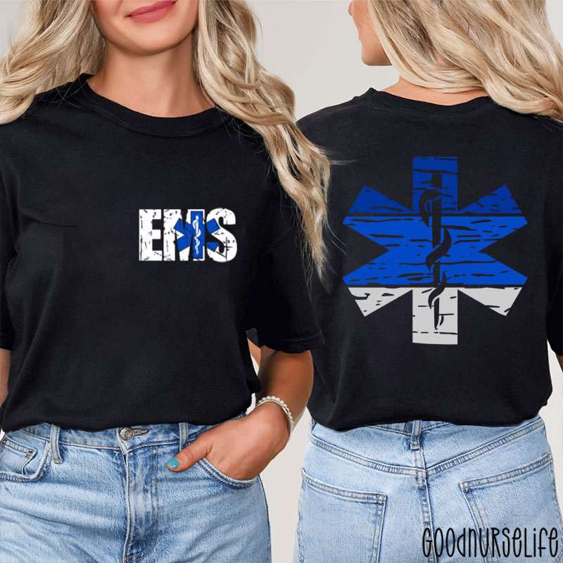 EMS Paramedic Emergency Medical Services Nurse Two Sided T-Shirt