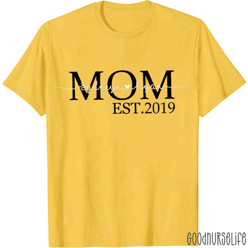 Personalized Name Mom T-Shirt