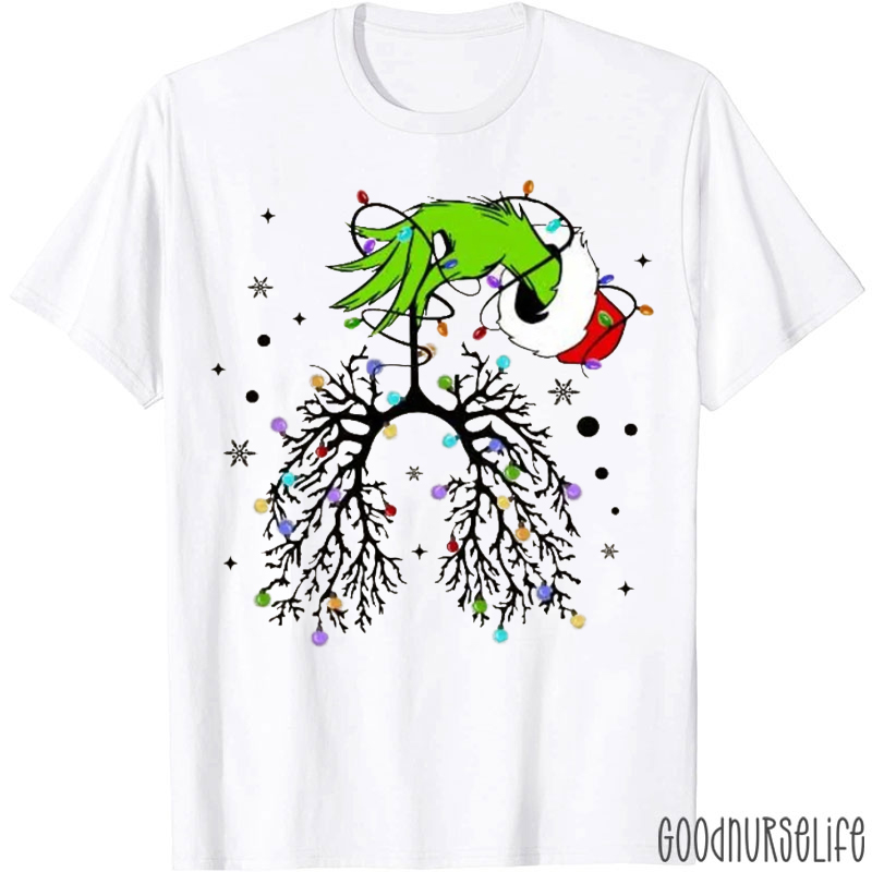 Lung Christmas Lights Xmas T-Shirt