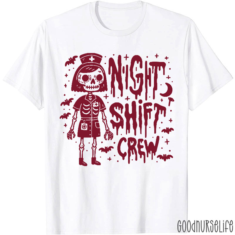 Spooky Night Shift Crew Nurse T-Shirt