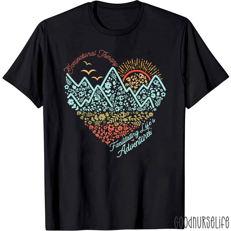 Floral Heart Mountain OT T-Shirt