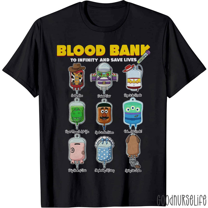 Blood Bank To Infinity And Save Lives T-shirt
