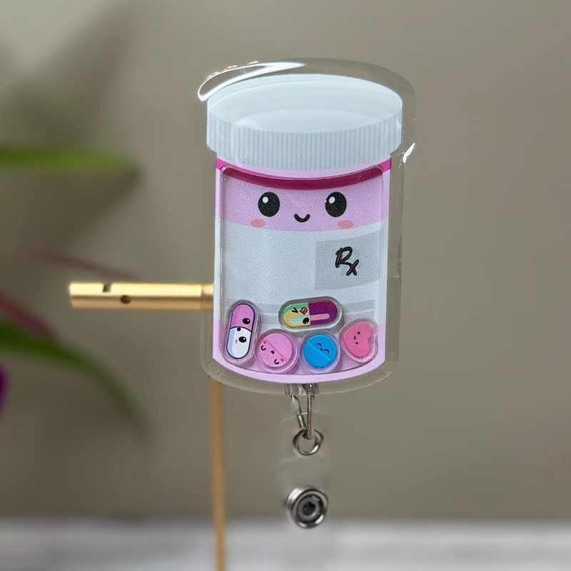 Chill Pills Shaker Badge Reel