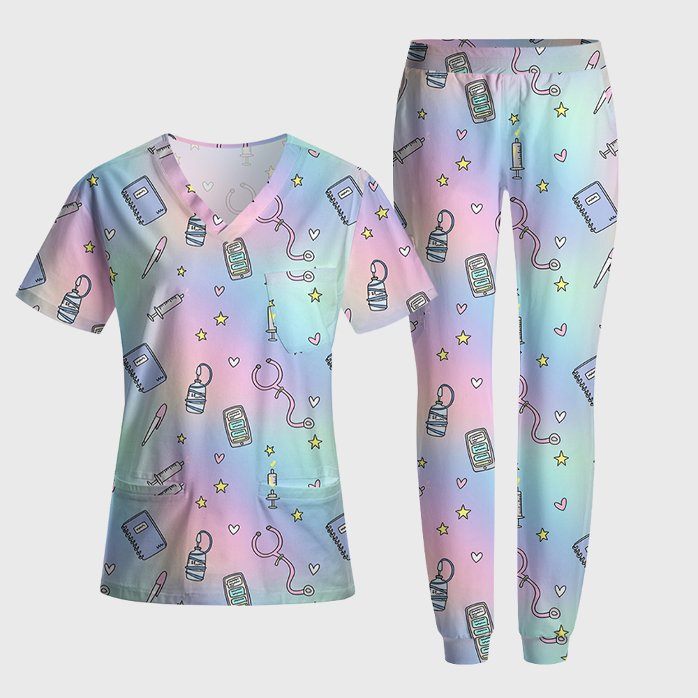 Colorful Nurse Stuf Nurse Antimicrobial Scrubs Sets
