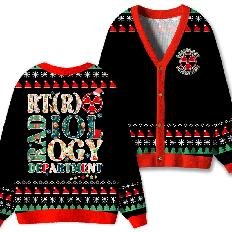 Christmas Vibe Radiology Department Ugly Cardigan Sweaters
