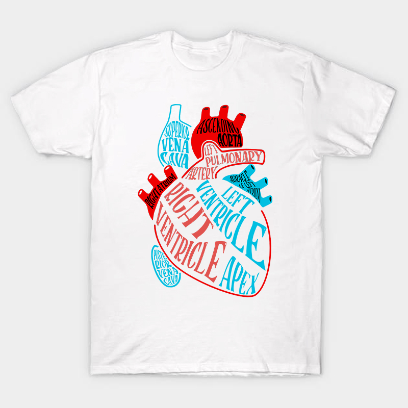 Heart With Red And Blue Nurse T-Shirt