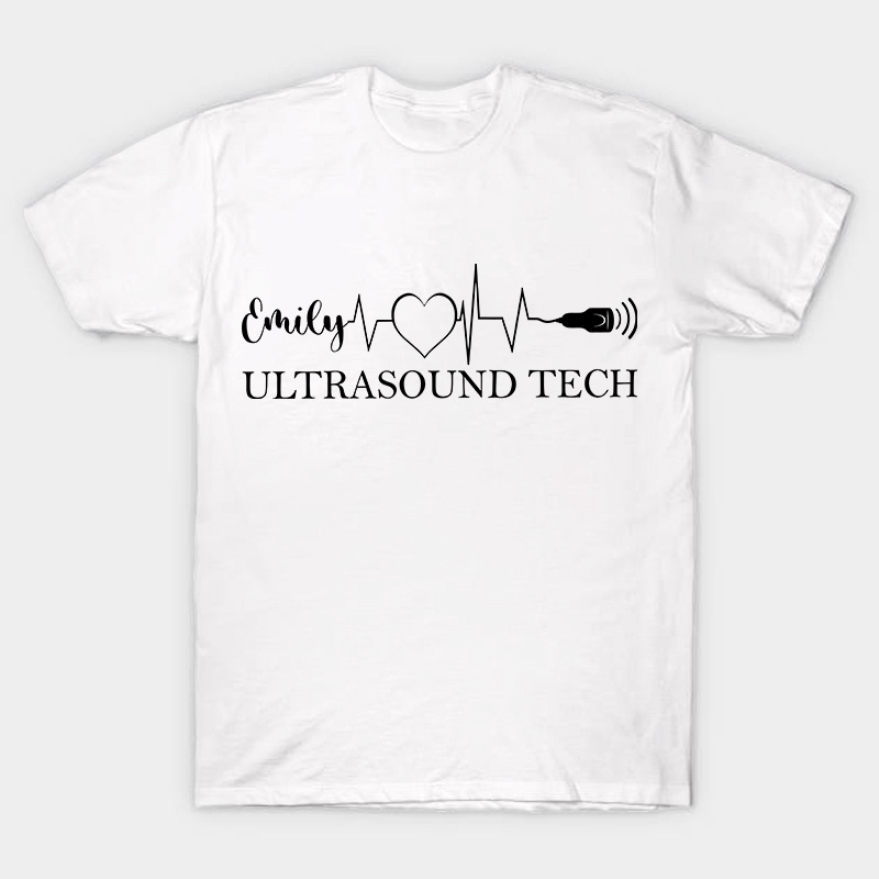 Personalized Name Ultrasound Tech Nurse T-Shirt
