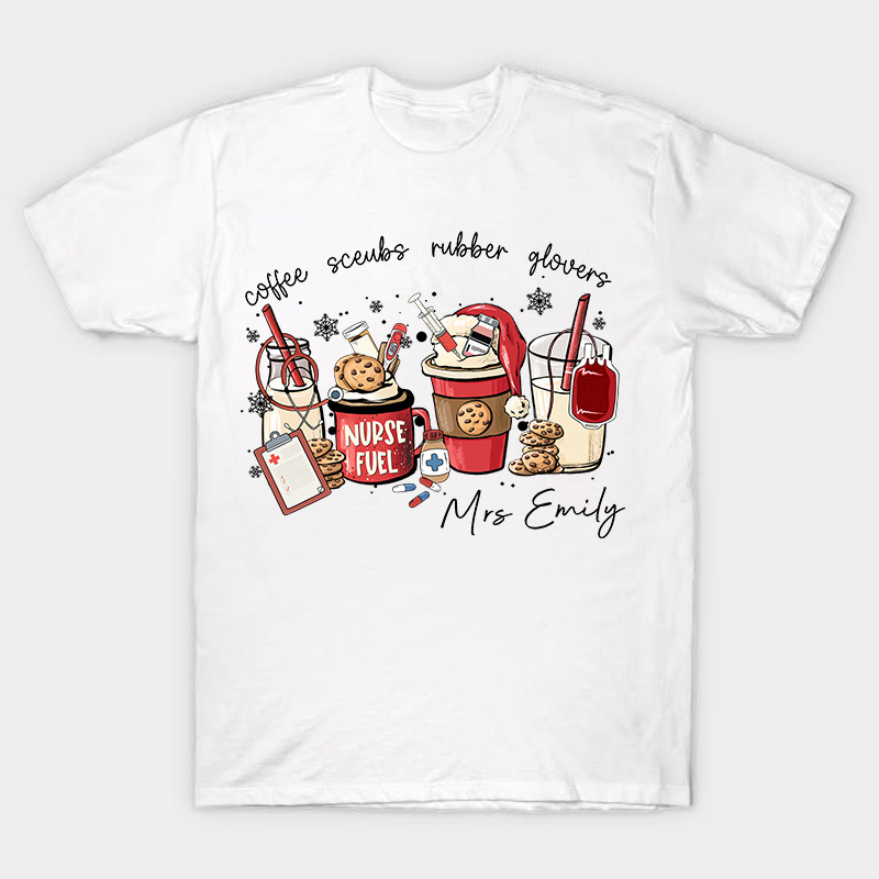Personalized Name Coffee Glovers Nurse T-Shirt