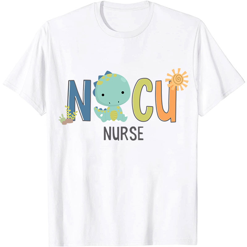 NICU Cute Dinosaur Nurse T-Shirt