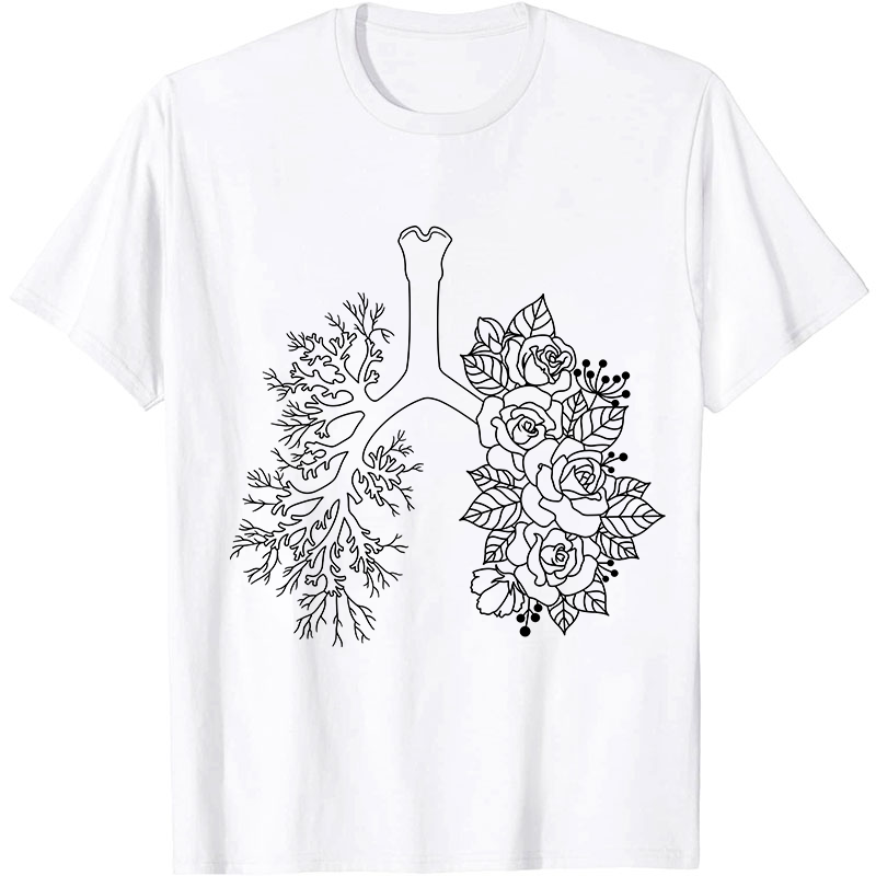 Floral Lung Nurse T-Shirt