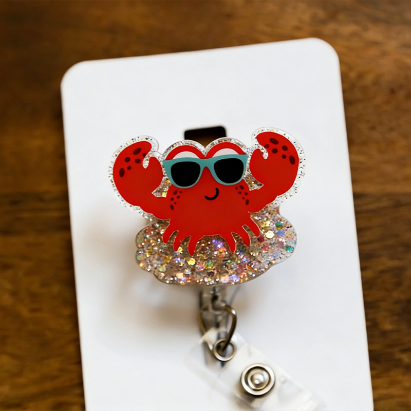 Happy Crab Badge Reel