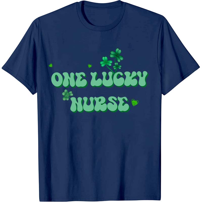 One Lucky Nurse Check Nurse T-Shirt