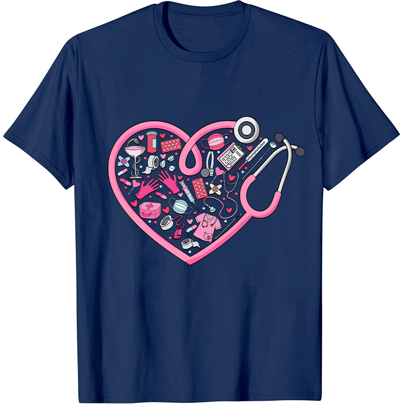 Heart Nurse Valentine's Day Nurse T-Shirt