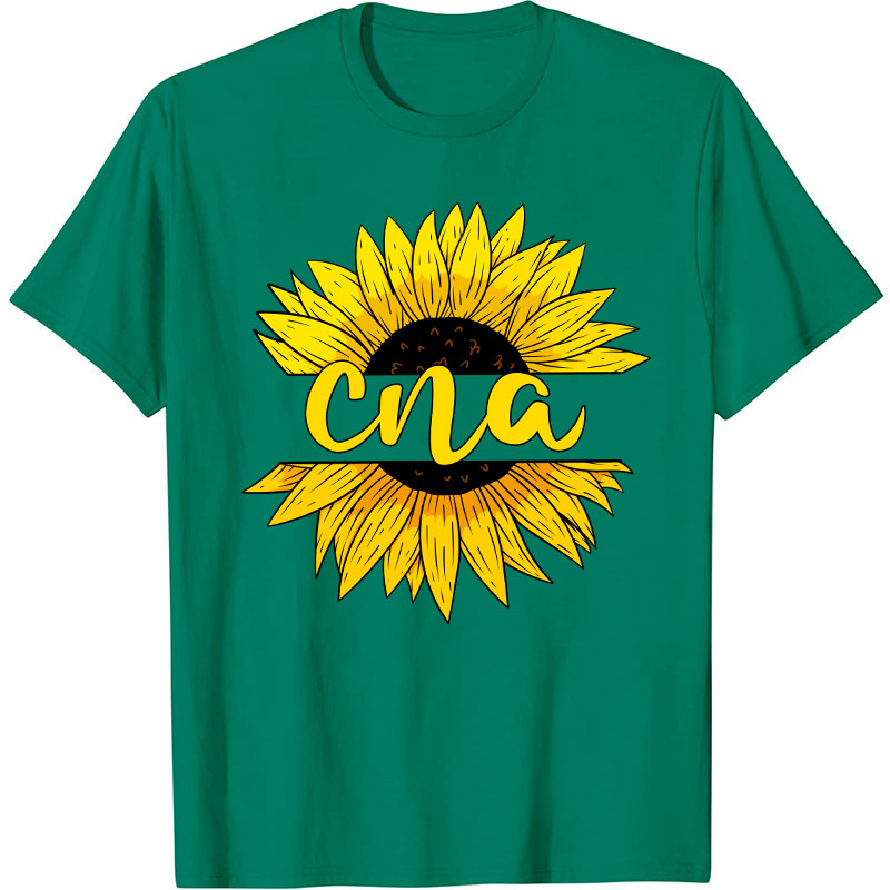 Personalized Job Title Sunflower Nurse T-Shirt