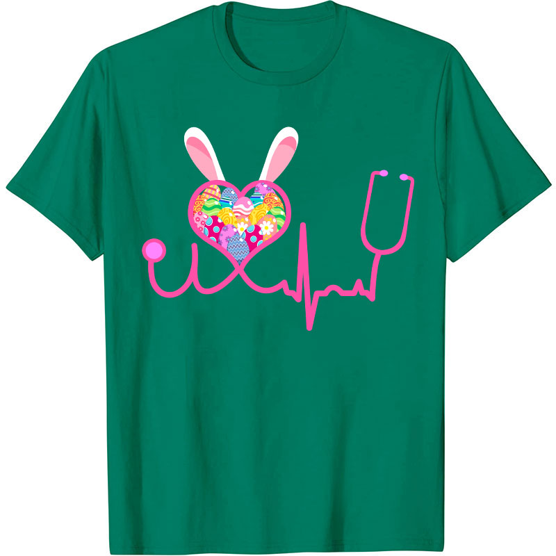 Easter Egg Heartbeat Stethoscope Nurse T-Shirt