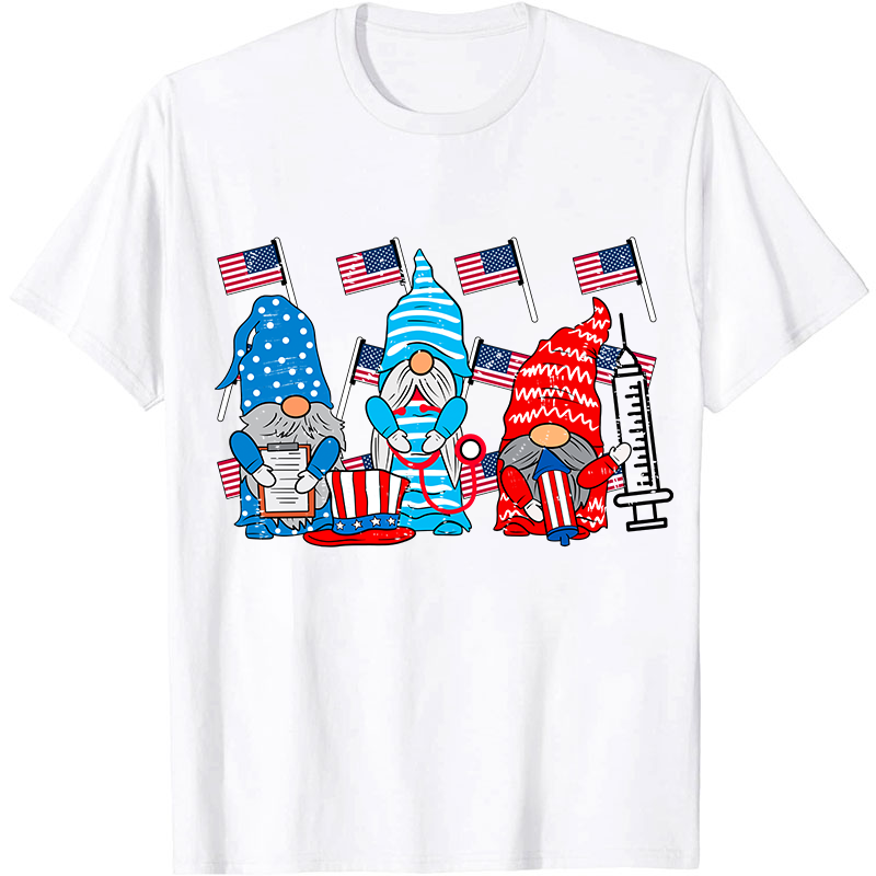 Independence Day 4 Flags And Syringe Nurse T-Shirt