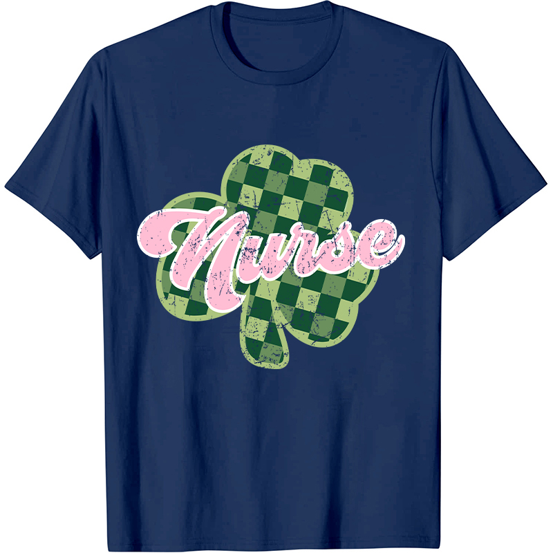 Pink Shamrock Nurse T-Shirt
