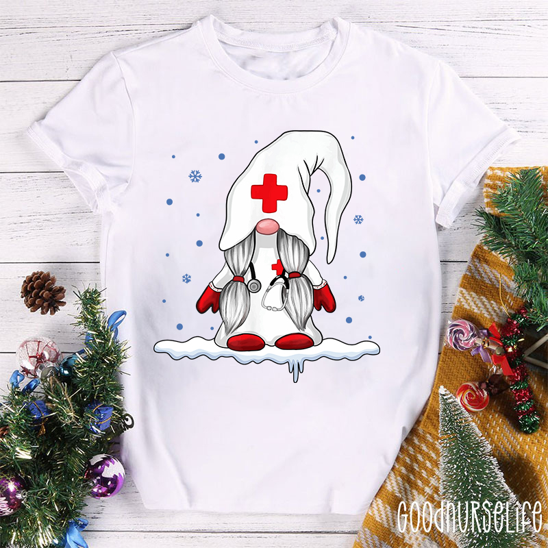 Gnome Snowman Nurse T-Shirt