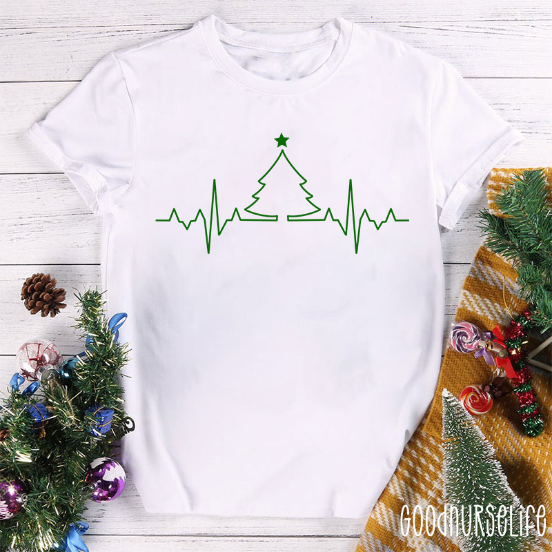 ECG Christmas Tree Nurse T-Shirt