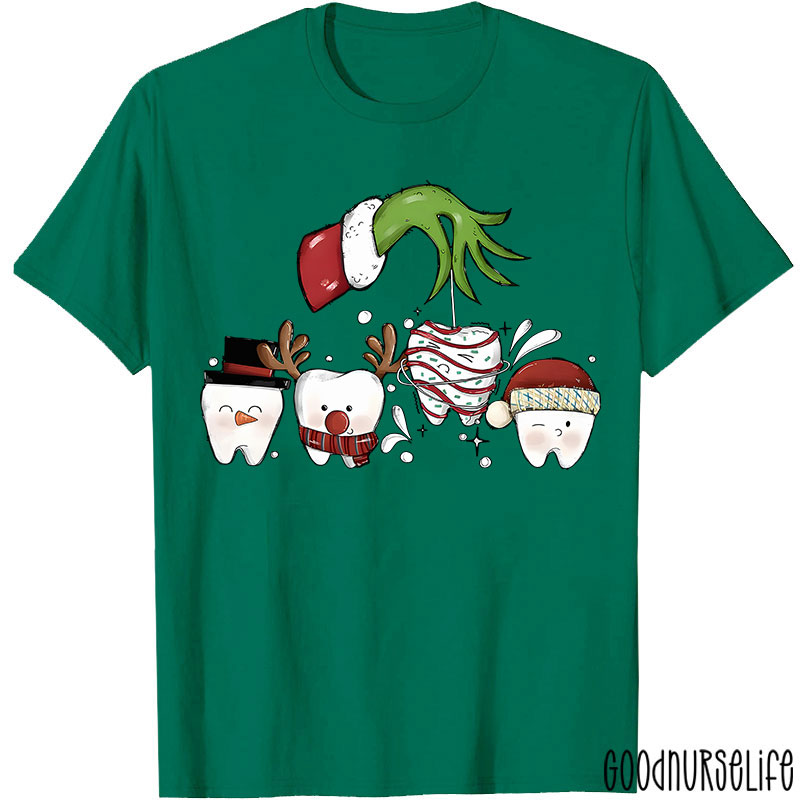Christmas With Dental Squad Nurse T-shirt