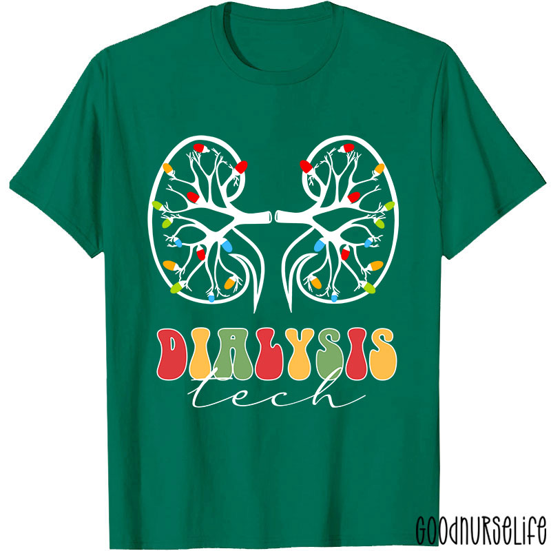 Christmas Dialysis Tech Nurse T-shirt