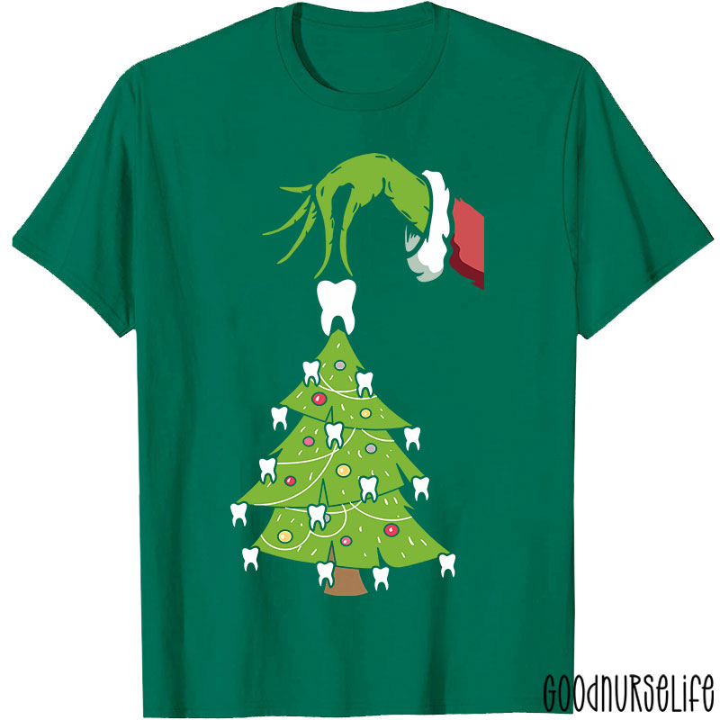 Xmas Teeth Tree Nurse T-shirt