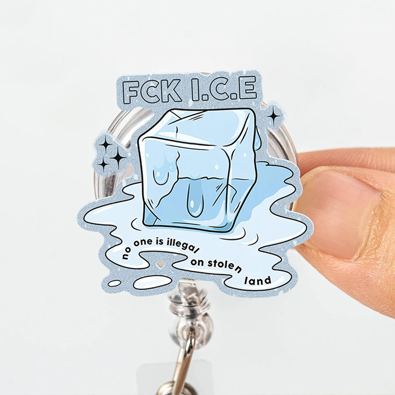 No One Is Illegal On Stolen Land Nurse Badge Reel