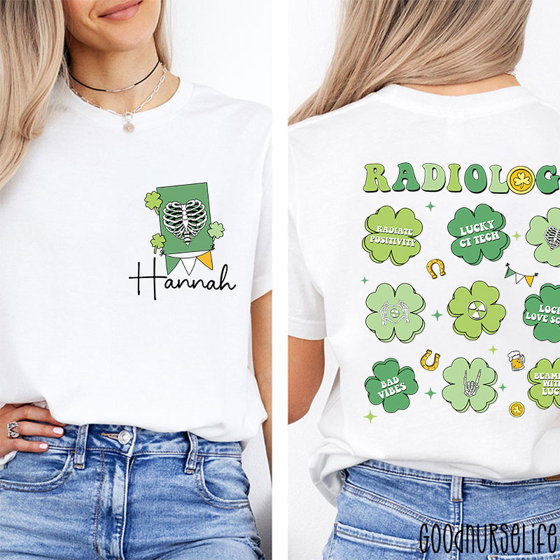 Personalized Lock Love Scan Nurse Two Sided T-Shirt