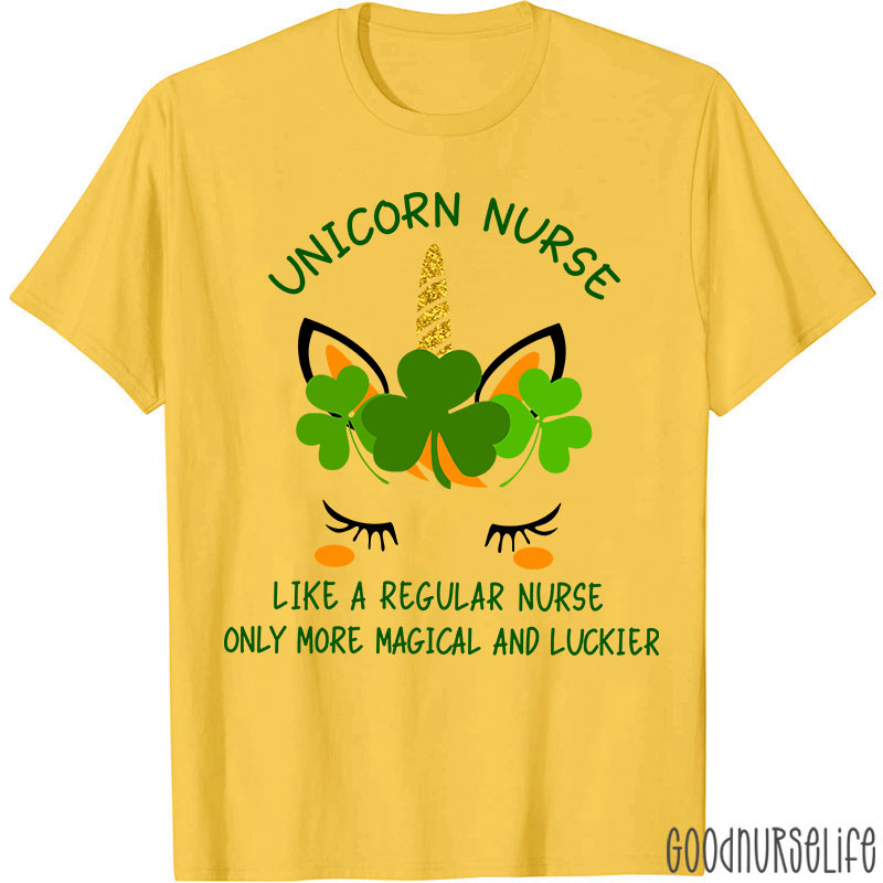 Nurse Unicorn St Patrick Nurse T-Shirt