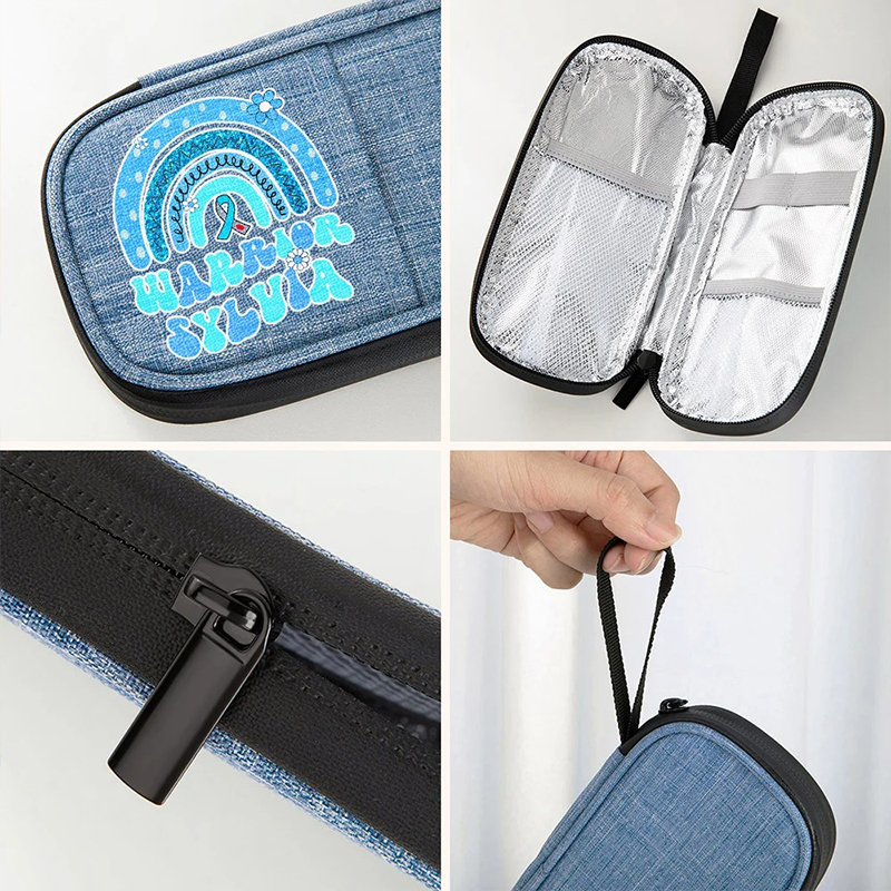Personalized Rainbow Insulated Insulin Pen Cooler Case