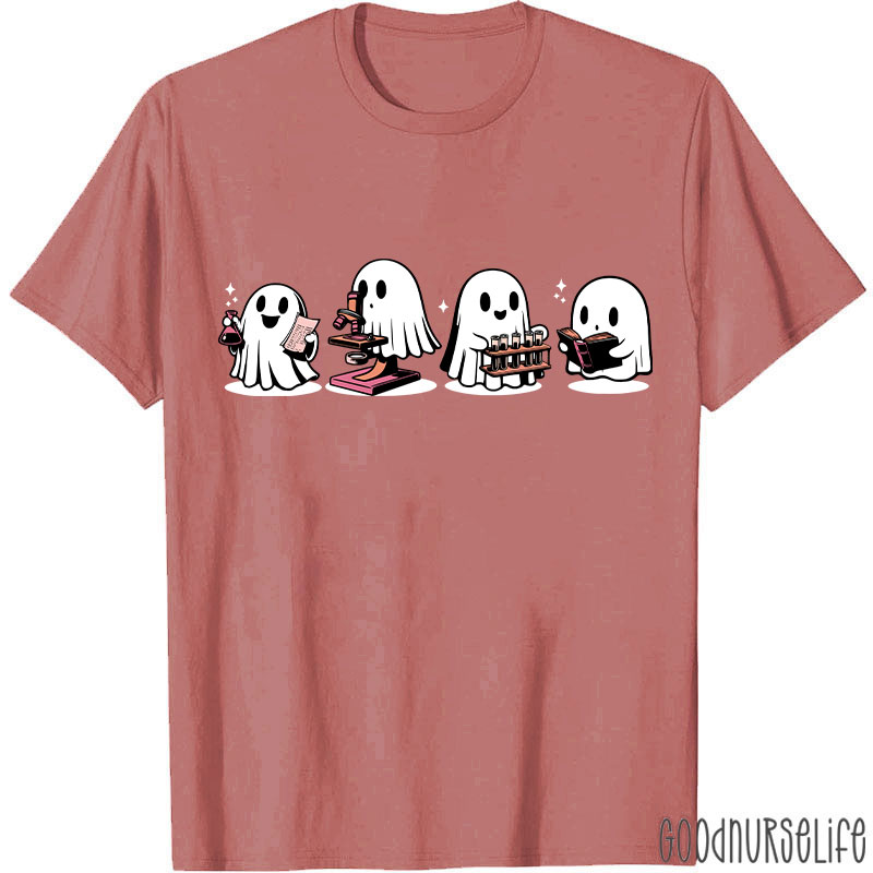 Halloween Cute Ghost Laboratory T-Shirt